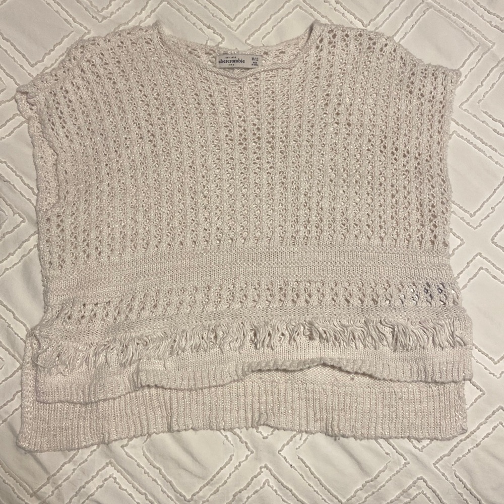 abercrombie white knit top